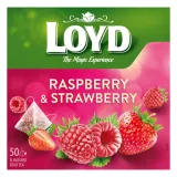 Raspberry strawberry flavor fruit tea LOYD, 50 pcs.