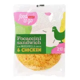 Focaccia sandwich RIMI with mozzarella and chicken, 210 g