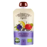 Organic apple, banana, blueberry puree RŪDOLFS, 110 g