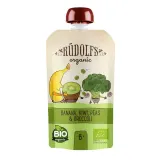 Organic banana kiwi pea puree RŪDOLFS, 6 months, 110 g