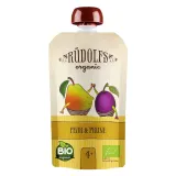 Organic pear and plum puree RŪDOLFS, 110 g