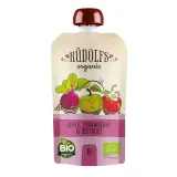 Organic apple berry puree RŪDOLFS, 6 months, 110 g