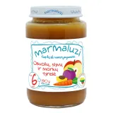 Apple, plum puree MARMALUZI, 6 months, 190 g