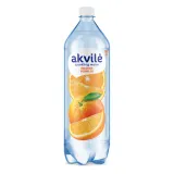 Carbonated orange flavored table water AKVILĖ, 1.5 l