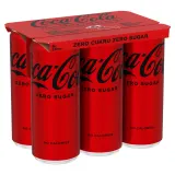 Sparkling drink with sweetener COCA-COLA ZERO, 6x0,33l