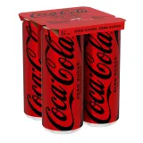 Sparkling drink with sweetener COCA-COLA ZERO, 4 x 0.33 l