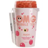 Peach flavored tea drink with bubbles OMG, 270 ml