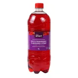 Strawberry flavored syrup with sweetener RIMI SMART, 1 l