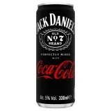 alcoholic cocktail JACK DANIEL'S & COLA, 5%, 0.33 l