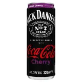 alcoholic cocktail JACK D. & COCA-COLA CHERRY, 330 ml