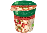 Organic oat porridge AUGA with bananas and strawberries, 60 g
