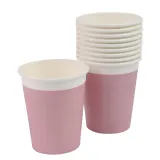 Pink paper cups RIMI, 240ml, 10 pcs.
