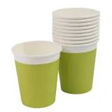 Green paper cups RIMI, 240ml, 10 pcs.
