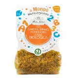 Organic pasta with tomato, carrot, spinach PN, 250 g
