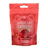 Raspberry flavored gummy bears BROLIŲ MEDUS, 100 g