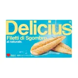Atlantic mackerel fillet in olive oil DELICIUS, 125 g