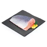 Chilled gutted Atlantic salmon pieces