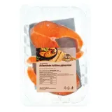 Thawed Atlantic salmon slices