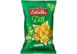 Wavy cut potato chips ESTRELLA with dill, 250 g