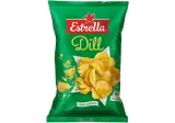 Wavy cut potato chips ESTRELLA with dill, 130 g