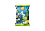 Sour cream and onion flavor potato chips Well Done, 180 g