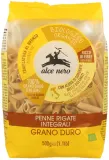 Whole grain wheat pasta PENNE RIGATE, organic ALCE NERO, 500 g