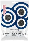 Brown rice crackers with black sesame and soy sauce 'Tamari', organic CLEARSPRING, 40 g