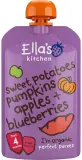 Sweet potato, pumpkin, apple and blueberry puree for babies from 4 months, organic