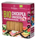 Chickpea crackers with garlic, organic