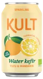 Water kefir YUZU AND MANDARINS, organic KULT, 330 ml