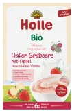 Milk oat porridge with strawberries and apples for babies from 6 months, organic HOLLE, 250 g