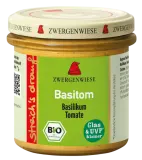 Sunflower spread with basil and tomatoes, organic ZWERGENWIESE, 135 g