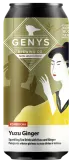 Sparkling tea drink with yuzu lemon and ginger GENYS, 440 ml