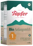 BIO 1 infant milk formula for babies up to 6 months, organic TÖPFER, 600 g