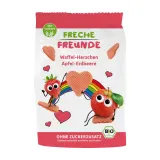 Wheat cakes HEARTS with apple and strawberry juice, from 12 months, FRECHE FREUNDE
