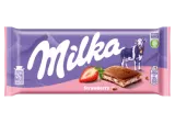Milk chocolate MILKA with strawberry yogurt filling, 100 g