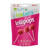 Strawberry flavored ice pop on a stick, organic YUMEARTH
