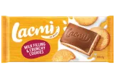 Молочный шоколад LACMI с молочной начинкой и печеньем, 100 г