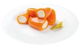 Cherry peppers stuffed with soft cheese