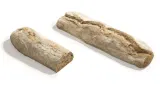 Rustic ciabatta bread with barley malt and sesame seeds
