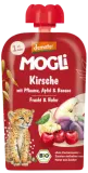 Cherry, plum, apple, banana and oat puree, biodynamic 100 g MOGLI