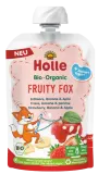Strawberry, banana and apple puree with yogurt FRUITY FOX, for babies from 8 months, organic HOLLE, 100 g