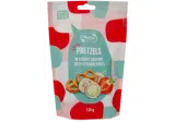 Pretzel balls RŪTA with yogurt glaze and strawberries, 120 g