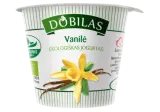 Eating organic yogurt DOBILAS with vanilla, 3.2 % fat, 125 g