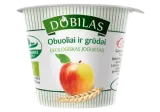 Edible organic yogurt DOBILAS with apples, 3.2% fat, 125 g