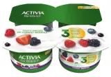 Yogurt with forest berries ACTIVIA, 4 x 120 g, 2.9% fat, 480 g