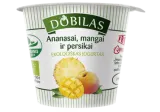 Edible organic yogurt DOBILAS with pineapple, mango, 2.5-3.5% fat, 125 g