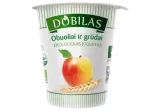 Edible organic yogurt DOBILAS with apples, grains, 3.2% fat, 300 g