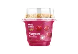 Creamy yogurt with cherry jam and toasted cereal with coconut flakes, WELL DONE, 6%, 200 g
