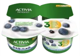 Yogurt with blueberries ACTIVIA, 4 x 120 g, 3% fat, 480 g